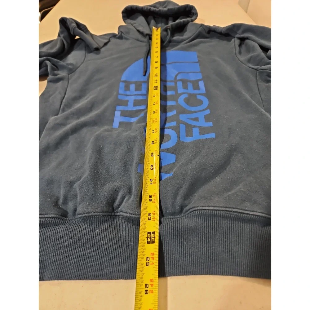 The North Face Half Dome Hoodie Mens Small Dark Blue Spellout pullover (449